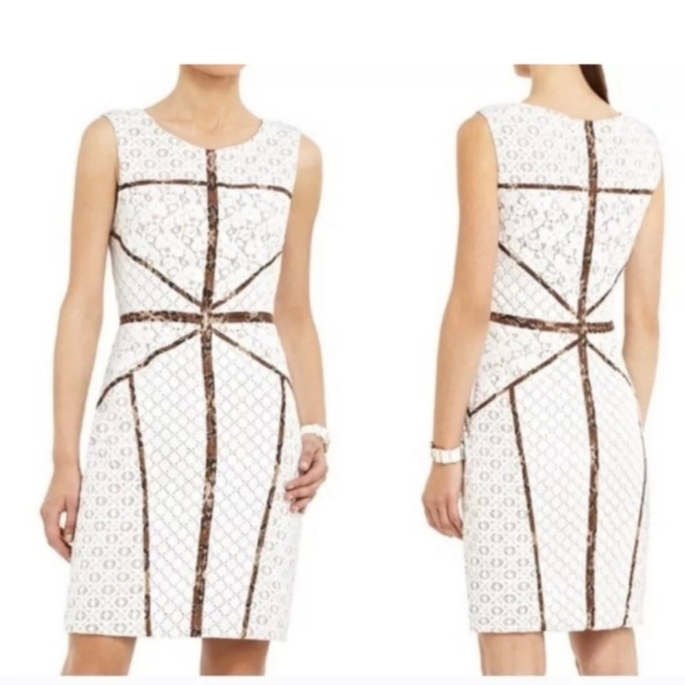BCBGMaxAzria Cream Lace Midi Dress - Worn Once, Great Condition